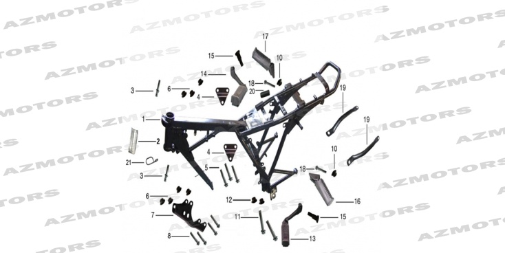 Cadre MASH Pieces MASH SCRAMBLER 125 (2012-2016)