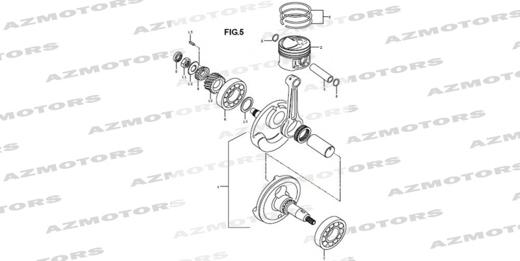 Piston Vilebrequin MASH Pieces MASH SCRAMBLER 125 (2012-2016)