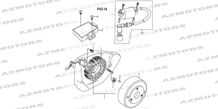 Rotor Stator MASH Pieces MASH SCRAMBLER 125 (2012-2016)