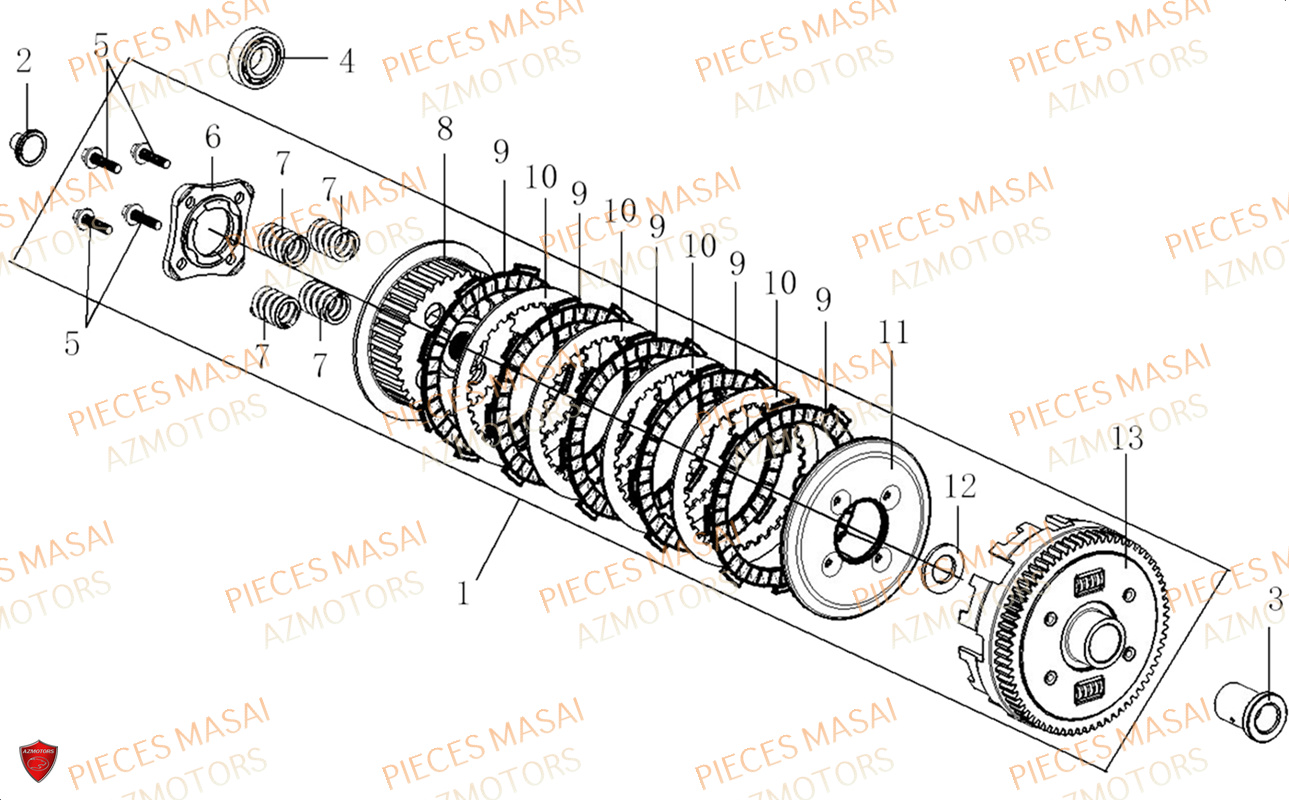 EMBRAYAGE MASAI SCRAMBLER 125 SPORT