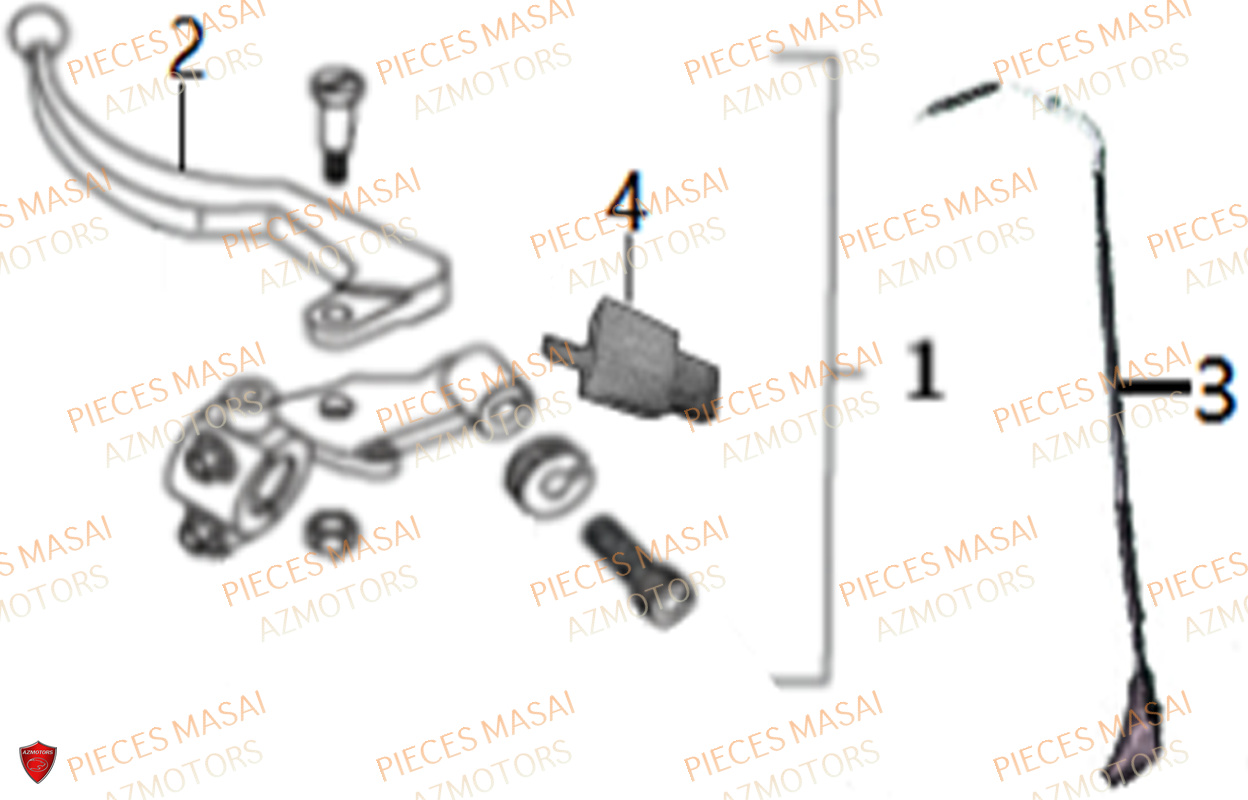 LEVIER EMBRAYAGE MASAI SCRAMBLER 125 SPORT