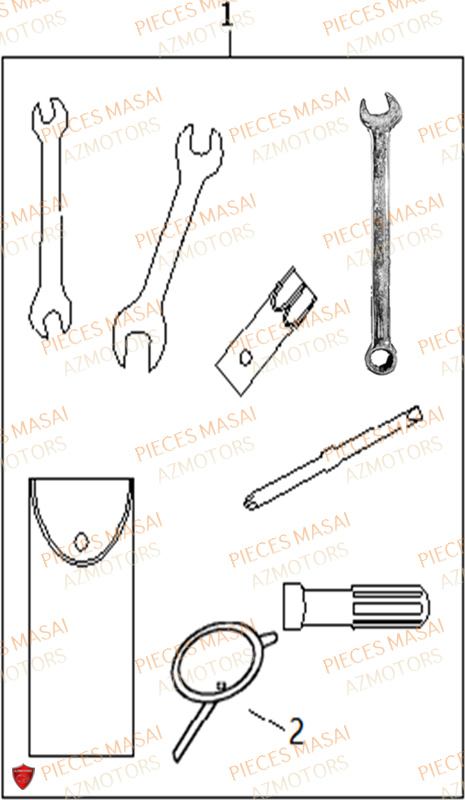 Trousse A Outils MASAI Pièces Moto SCRAMBLER 125cc SPORT