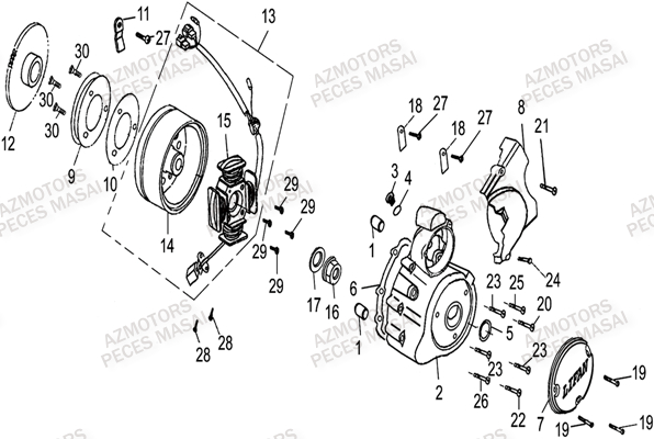 ALTERNATEUR pour SCRAMBLER 50