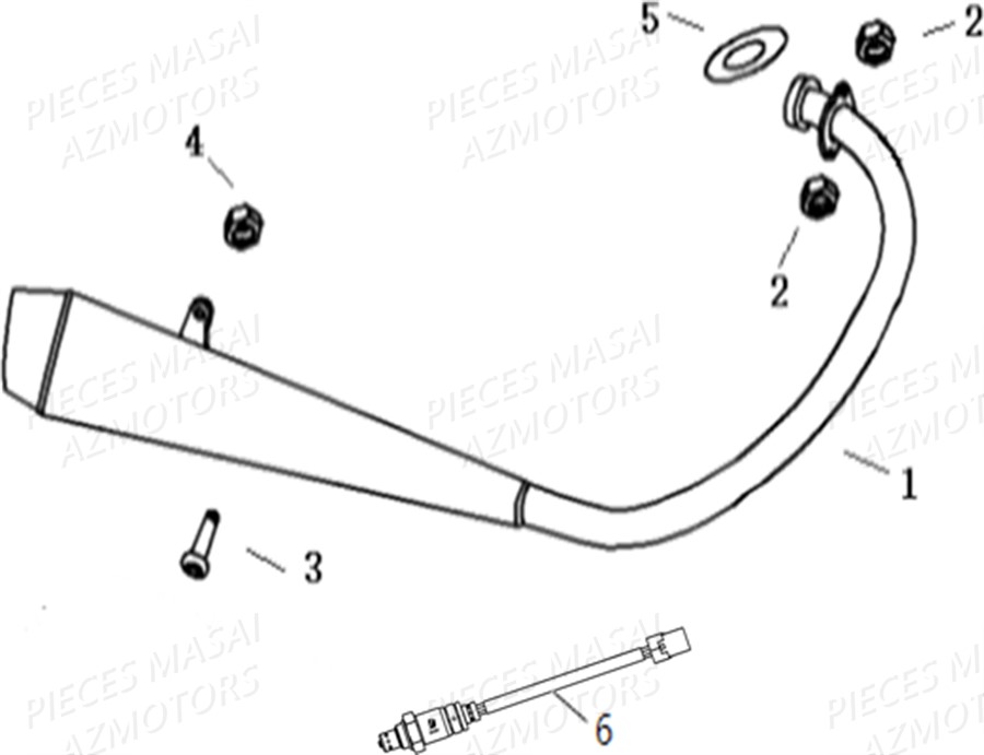 ENSEMBLE ECHAPPEMENT AZMOTORS SCRAMBLER 50