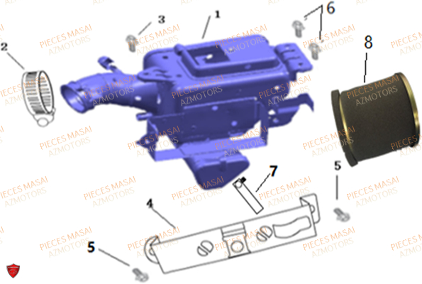 Filtre A Air MASAI Pièces Moto SCRAMBLER 50cc