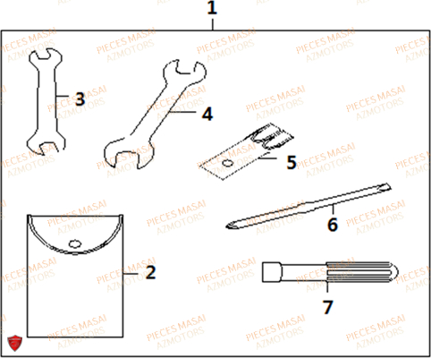 Trousse A Outils MASAI Pièces Moto SCRAMBLER 50cc