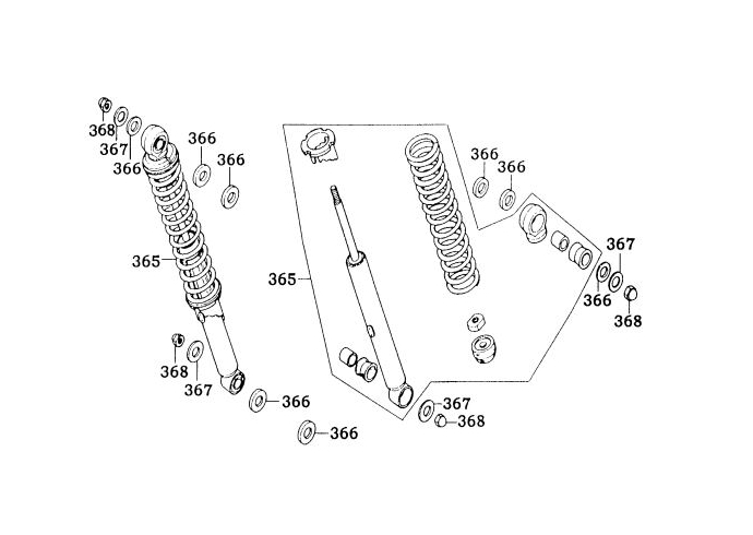 AMORTISSEURS ARRIERES KYMCO SECTOR125