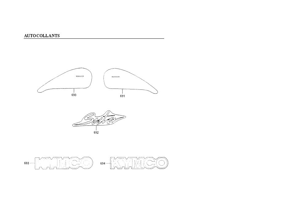 AUTOCOLLANTS KYMCO SECTOR125