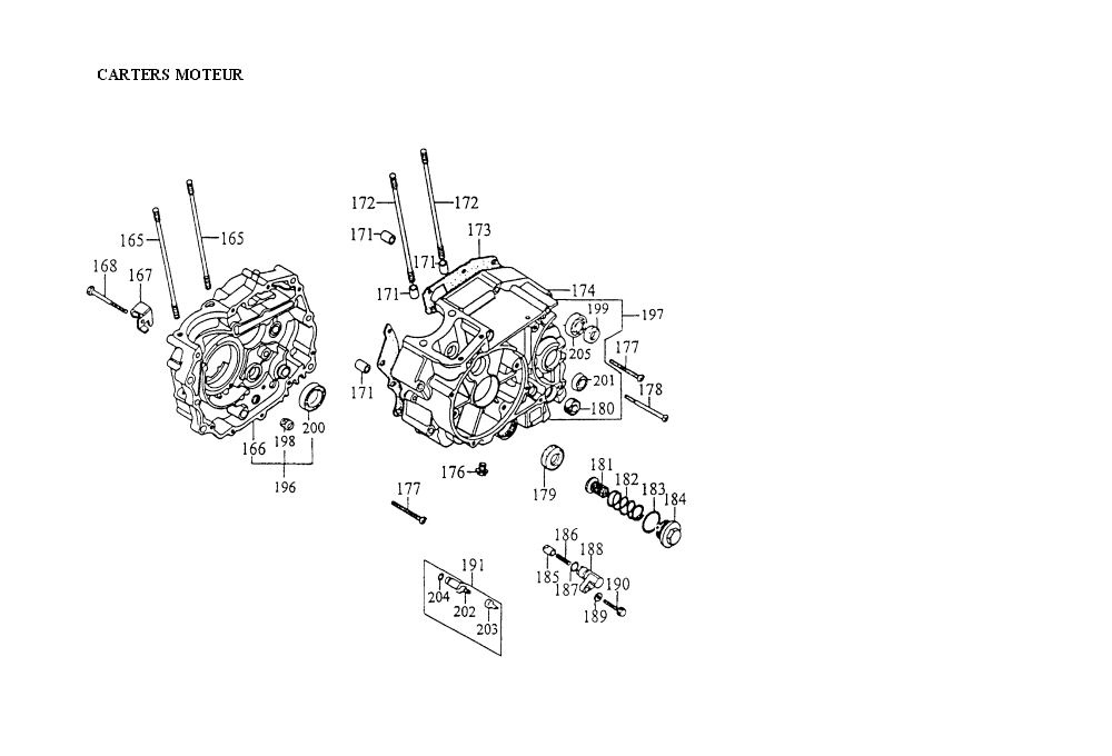 Carter Moteur KYMCO Pièces Moto Kymco SECTOR 125