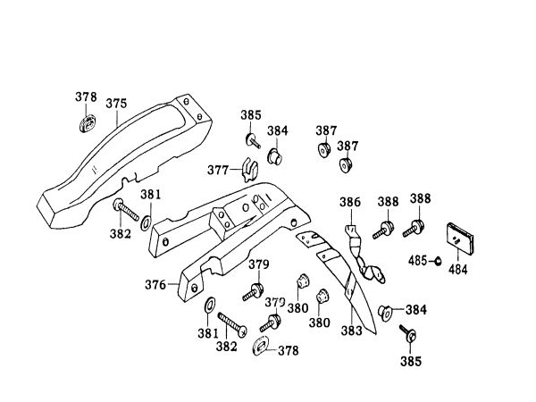 GARDE BOUE ARRIERE KYMCO SECTOR125