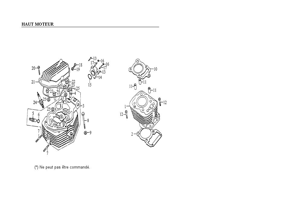 HAUT MOTEUR KYMCO SECTOR125