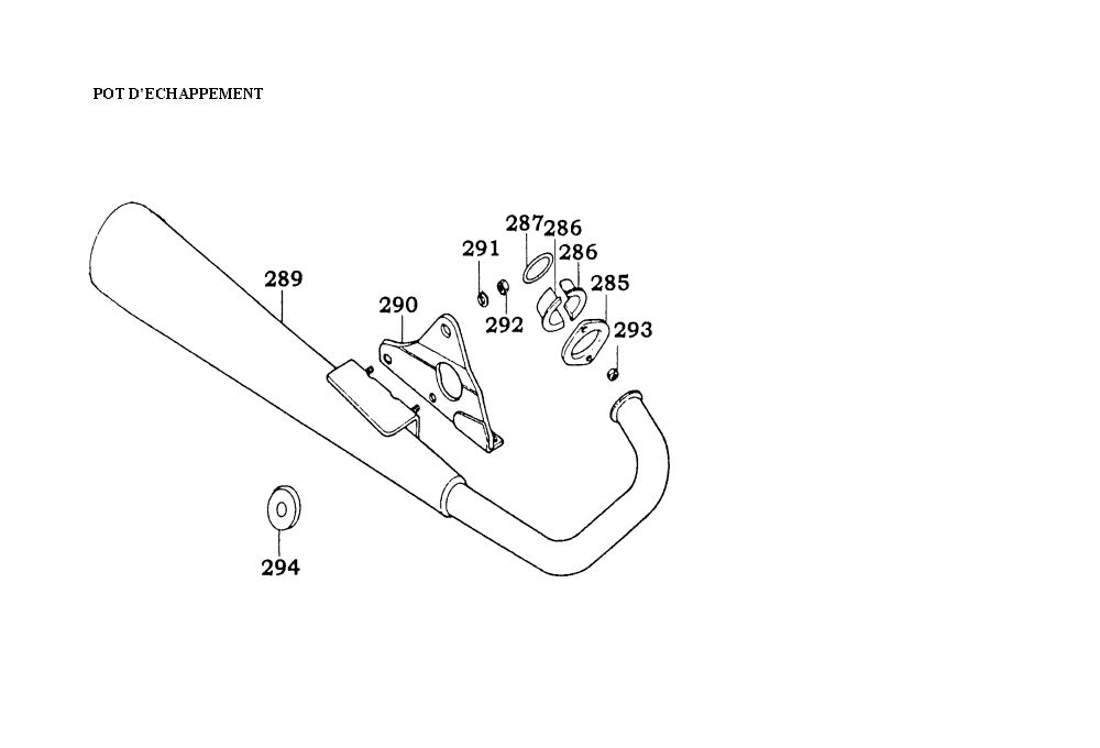 POT D ECHAPPEMENT KYMCO Pièces Moto Kymco SECTOR 125