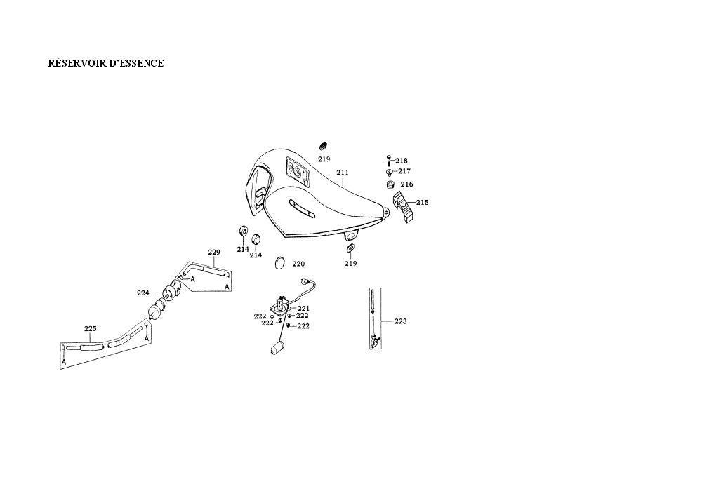 RESERVOIR A CARBURANT KYMCO SECTOR125