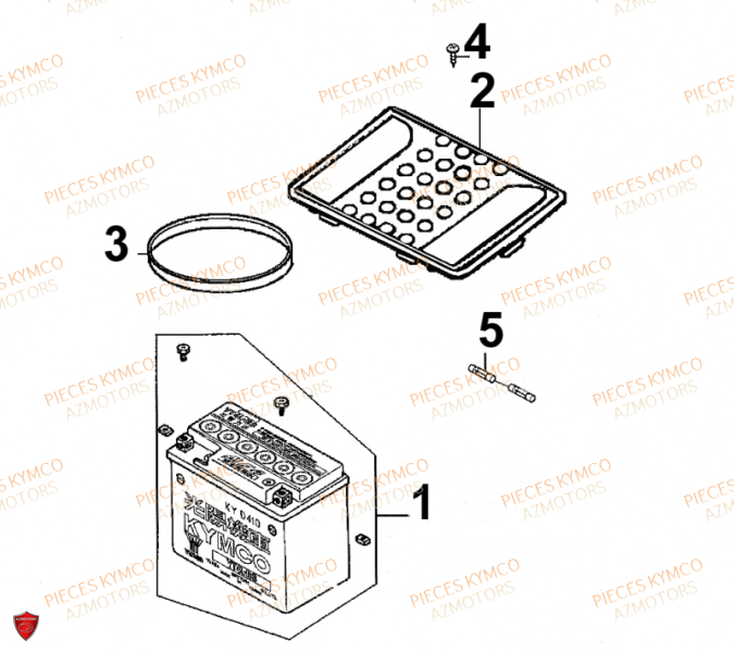 BATTERIE YTX5L-BS YUASA (ORIGINE) KYMCO pour BATTERIE de SENTO-50-4T