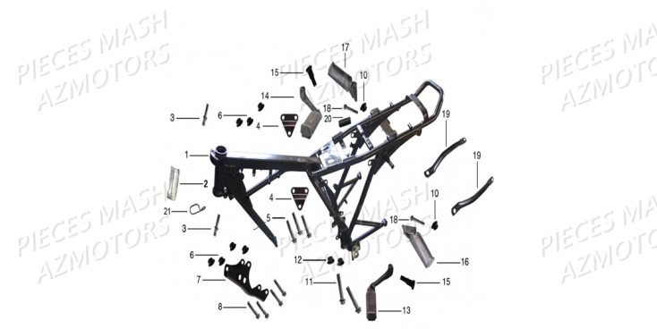 Cadre MASH Pieces MASH SEVENTY 125 (2012-2016)