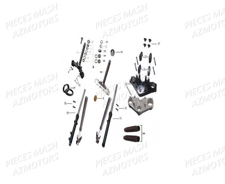 Fourche MASH Pieces MASH SEVENTY 125 (2012-2016)