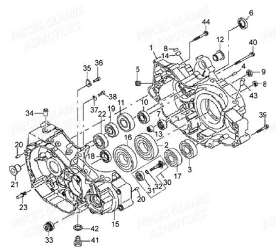 Carter Bas Moteur GLAMIS Pièces Buggy GLAMIS SHIFTER G500