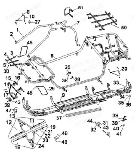 CHASSIS GLAMIS Pièces Buggy GLAMIS SHIFTER G500