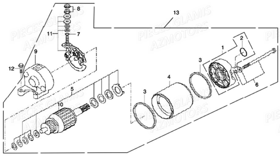 Demarreur GLAMIS Pièces Buggy GLAMIS SHIFTER G500