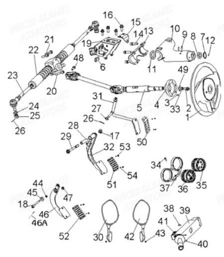 Direction GLAMIS Pièces Buggy GLAMIS SHIFTER G500