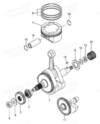 Embiellage GLAMIS Pièces Buggy GLAMIS SHIFTER G500