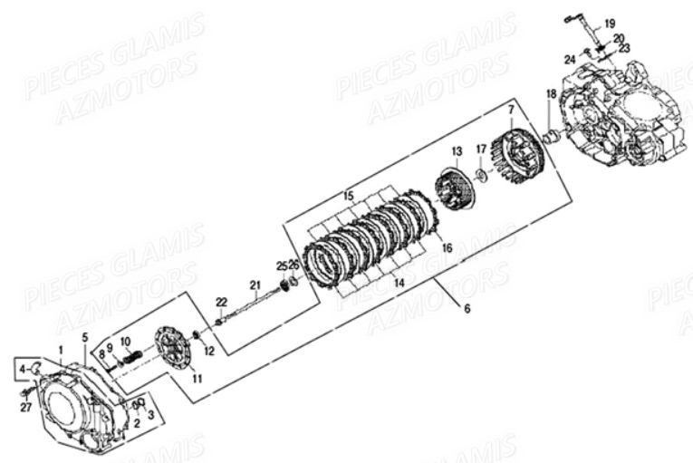 Embrayage GLAMIS Pièces Buggy GLAMIS SHIFTER G500