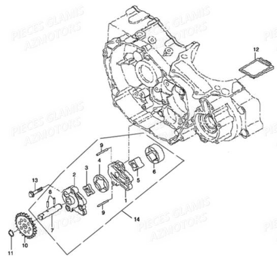 POMPE_A_HUILE GLAMIS Pièces Buggy GLAMIS SHIFTER G500