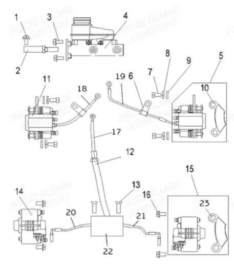 Systeme De Freinage GLAMIS Pièces Buggy GLAMIS SHIFTER G500