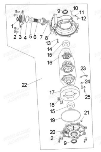 Transmission GLAMIS Pièces Buggy GLAMIS SHIFTER G500