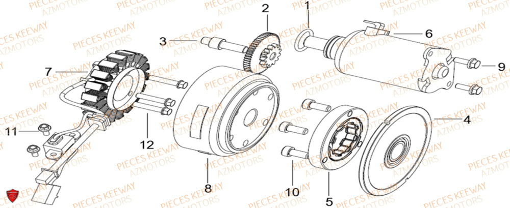 Allumage  Pieces KEEWAY Origine SILVERBLADE 125CC 2012
