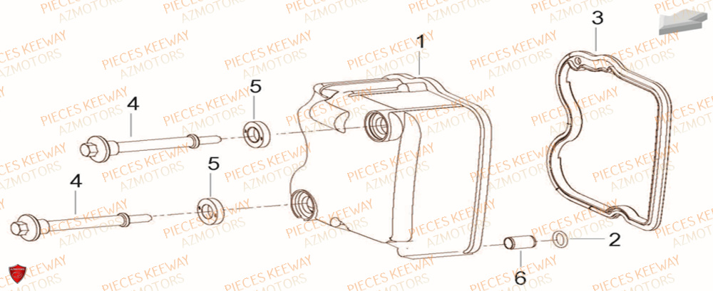 Couvre Culasse  Pieces KEEWAY Origine SILVERBLADE 125CC 2012
