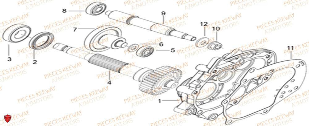 Transmission  Pieces KEEWAY Origine SILVERBLADE 125CC 2012
