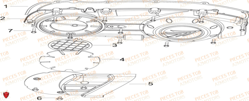 Carter Gauche  Pieces KEEWAY Origine SILVERBLADE 250CC
