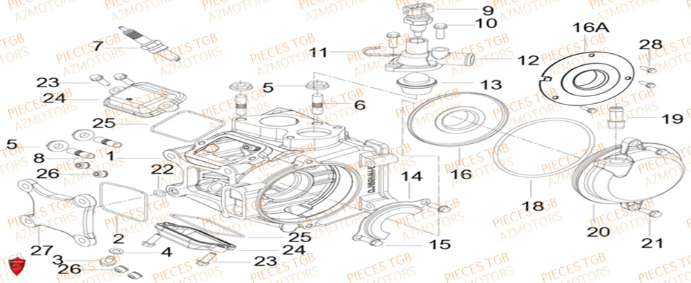 Culasse  Pieces KEEWAY Origine SILVERBLADE 250CC
