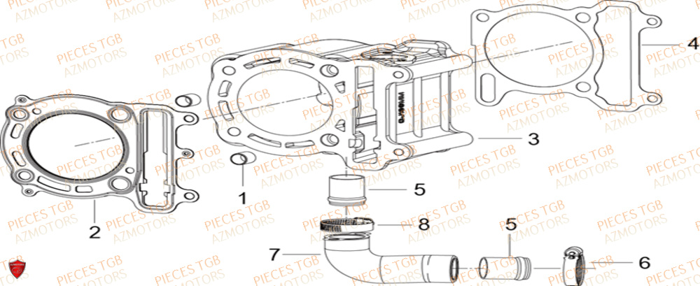 Cylindre  Pieces KEEWAY Origine SILVERBLADE 250CC
