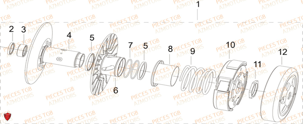 Embrayage  Pieces KEEWAY Origine SILVERBLADE 250CC
