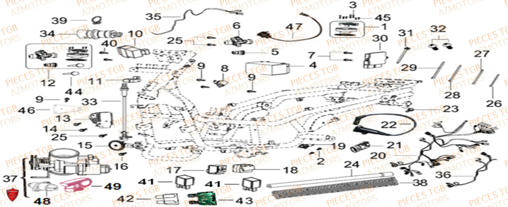Equipement Electrique  Pieces KEEWAY Origine SILVERBLADE 250CC
