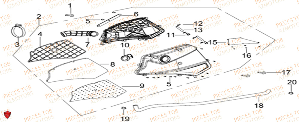 Filtre A Air  Pieces KEEWAY Origine SILVERBLADE 250CC
