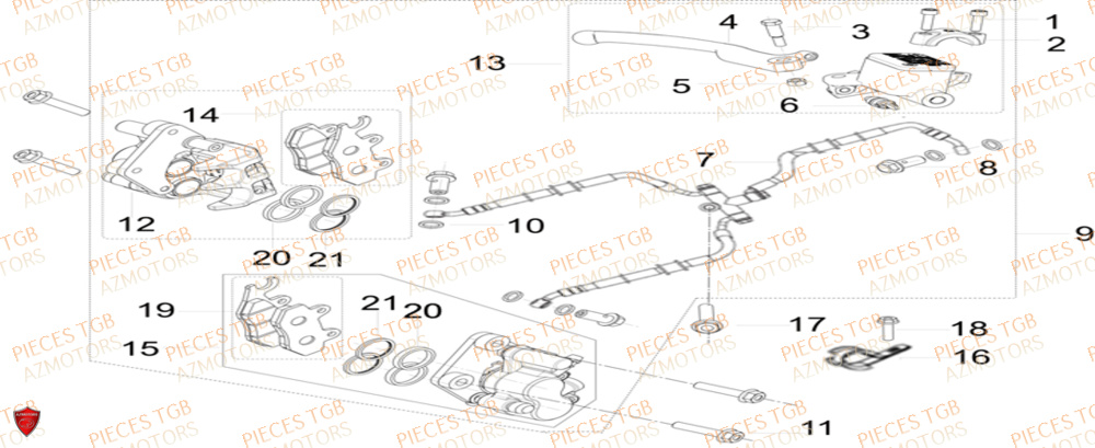 Frein Avant  Pieces KEEWAY Origine SILVERBLADE 250CC
