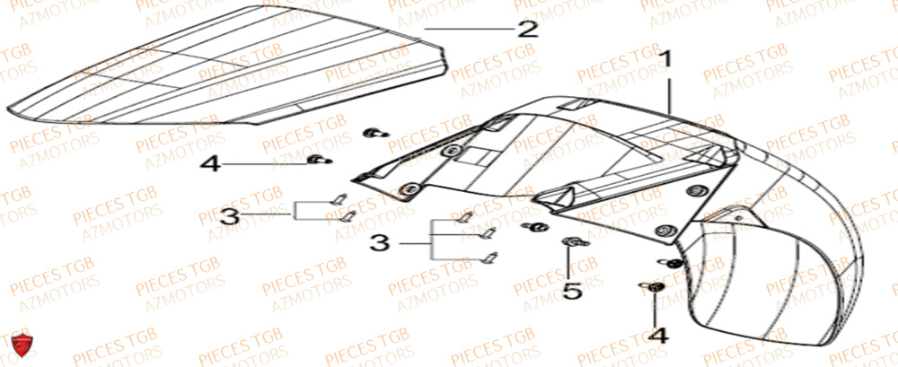 Garde Boue Avant  Pieces KEEWAY Origine SILVERBLADE 250CC
