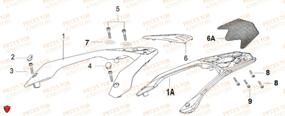 Porte Paquet  Pieces KEEWAY Origine SILVERBLADE 250CC
