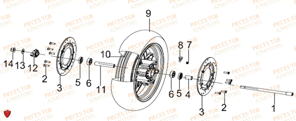 Roue Avant  Pieces KEEWAY Origine SILVERBLADE 250CC
