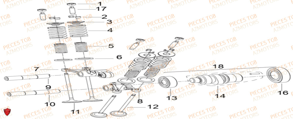Soupapes  Pieces KEEWAY Origine SILVERBLADE 250CC
