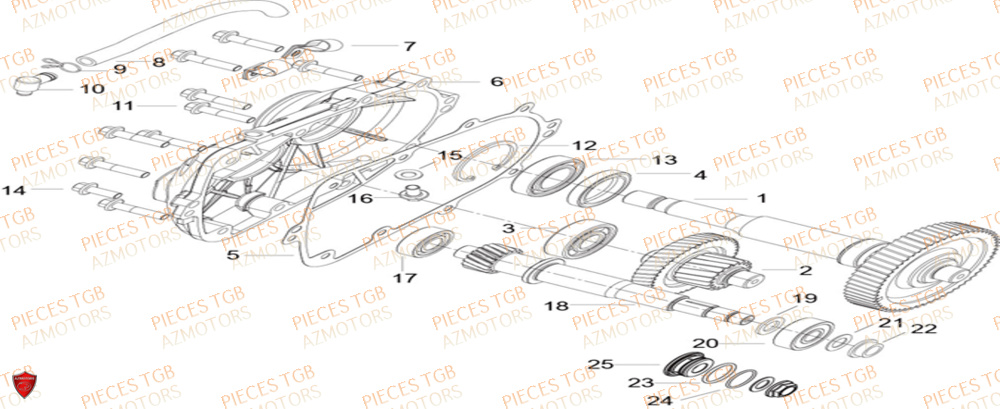 Transmission  Pieces KEEWAY Origine SILVERBLADE 250CC
