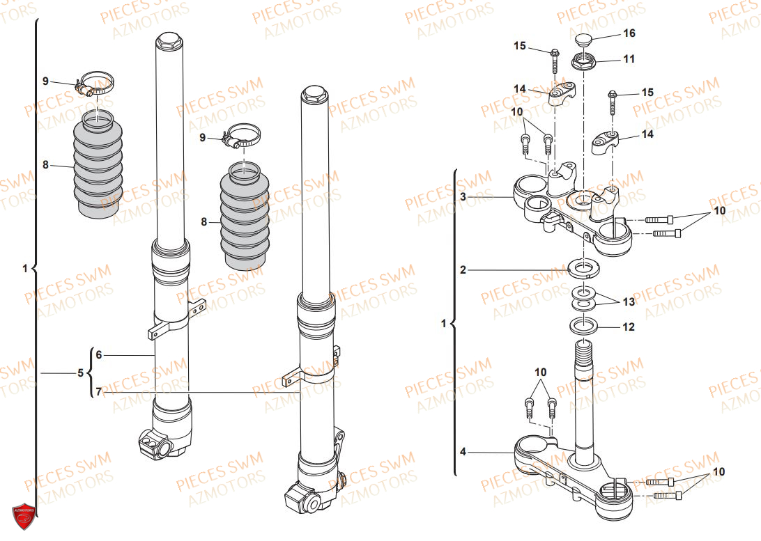 VIS TCEI M8X35 SWM pour FOURCHE de SILVERVASE 440 2017