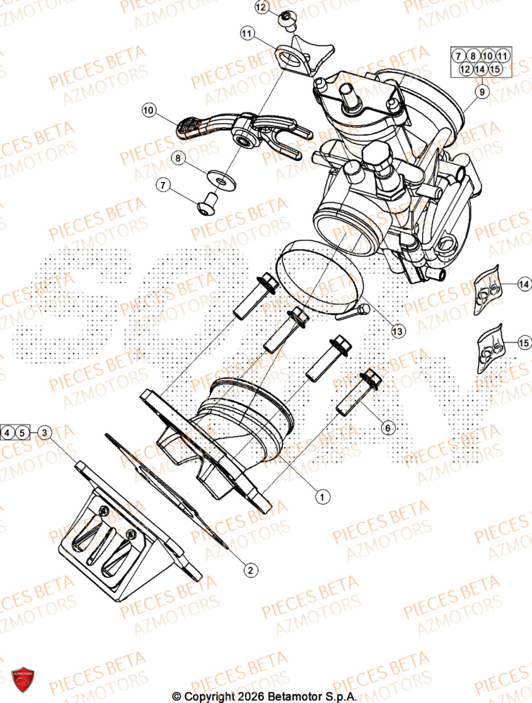 Admission BETA Pièces BETA SINCRO 125 2T - 2026