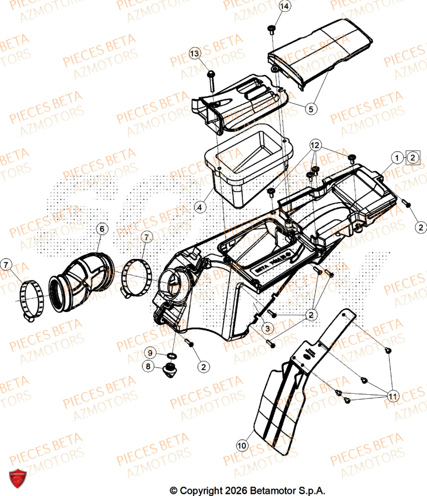 Filtre A Air BETA Pièces BETA SINCRO 125 2T - 2026
