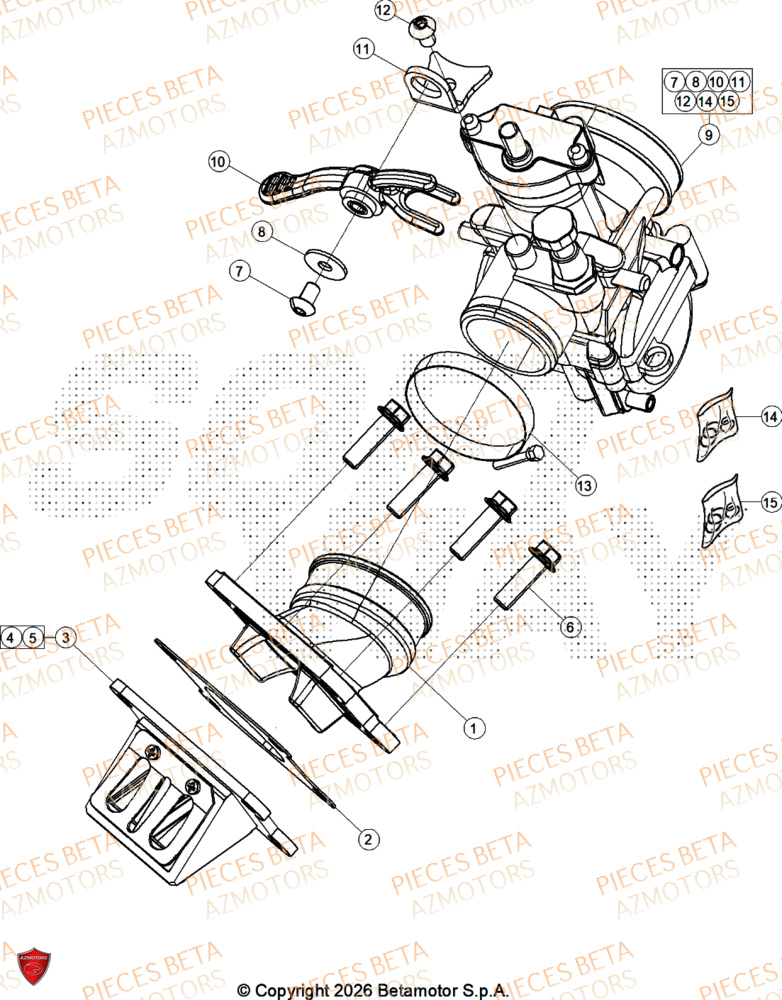 Admission BETA Pièces BETA SINCRO 200 2T - 2026
