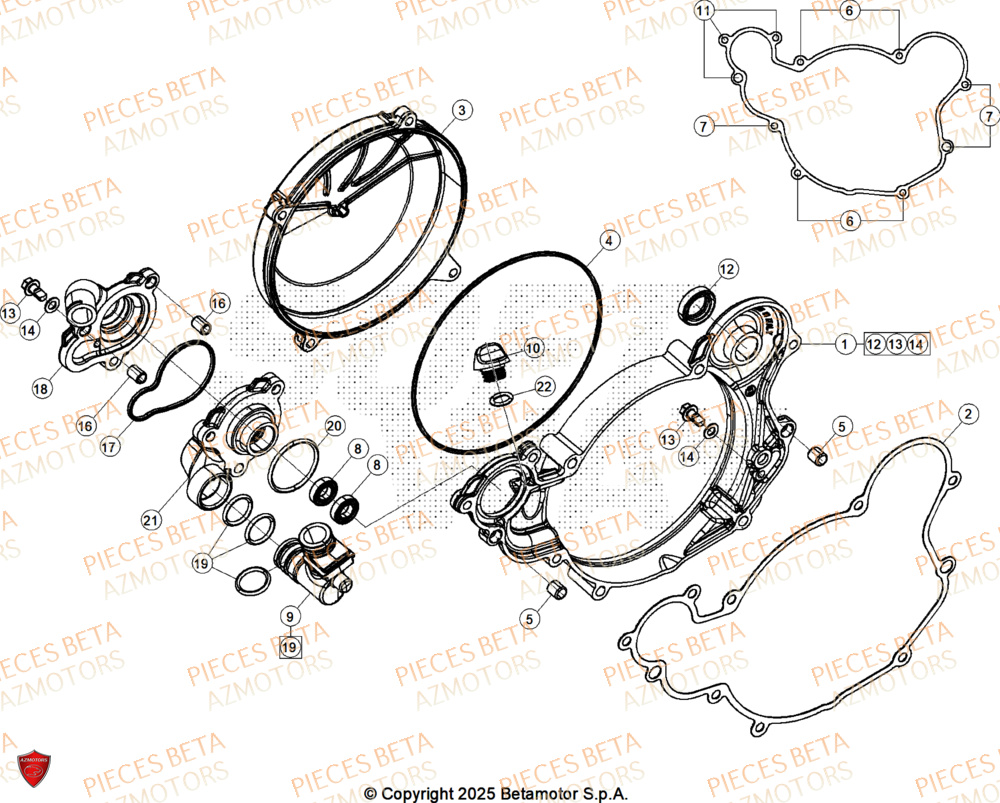 Carter Embrayage BETA Pièces BETA SINCRO 300 2T - 2026