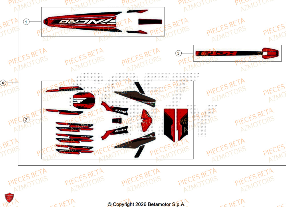 Decors BETA Pièces BETA SINCRO 300 2T - 2026